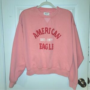 American Eagle Outfitters Coral Crew Neck Sweater